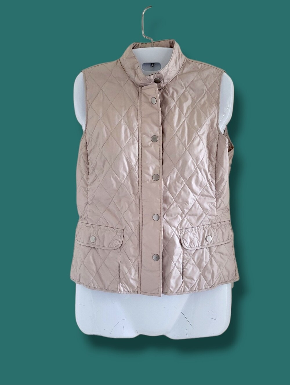 Banana Republic | EUC Cute Beige/Eggshell Quilted Sleeveless Vest (SIZE XSP)